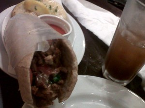 Cyma's mixed meat gyro