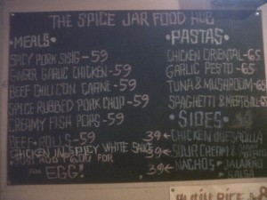 Spice Jar menu1