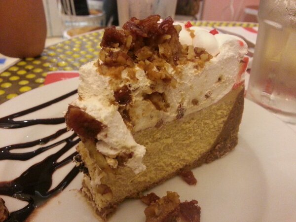 Maple Pecan and Candied Bacon Cheesecake